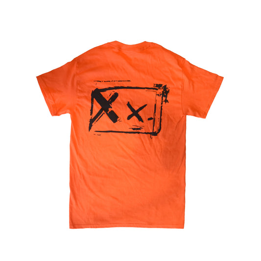 Orange Double Sided Logo Tee
