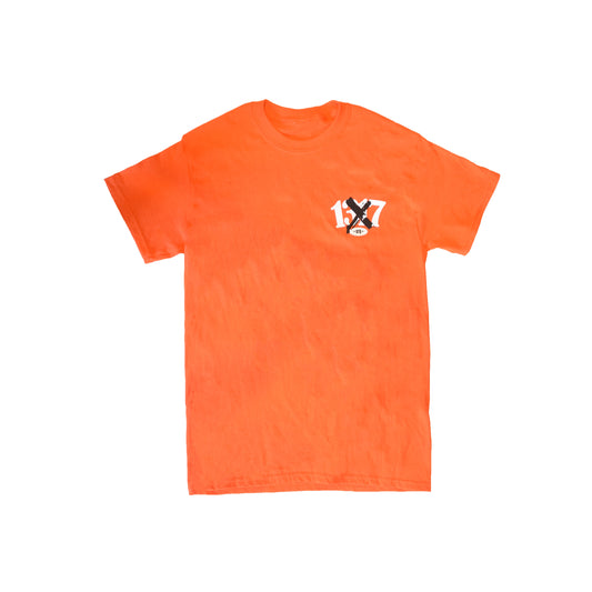 Orange Double Sided Logo Tee